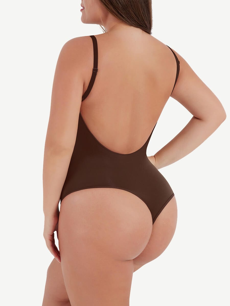 Open-Back Sculpt Thong Bodysuit