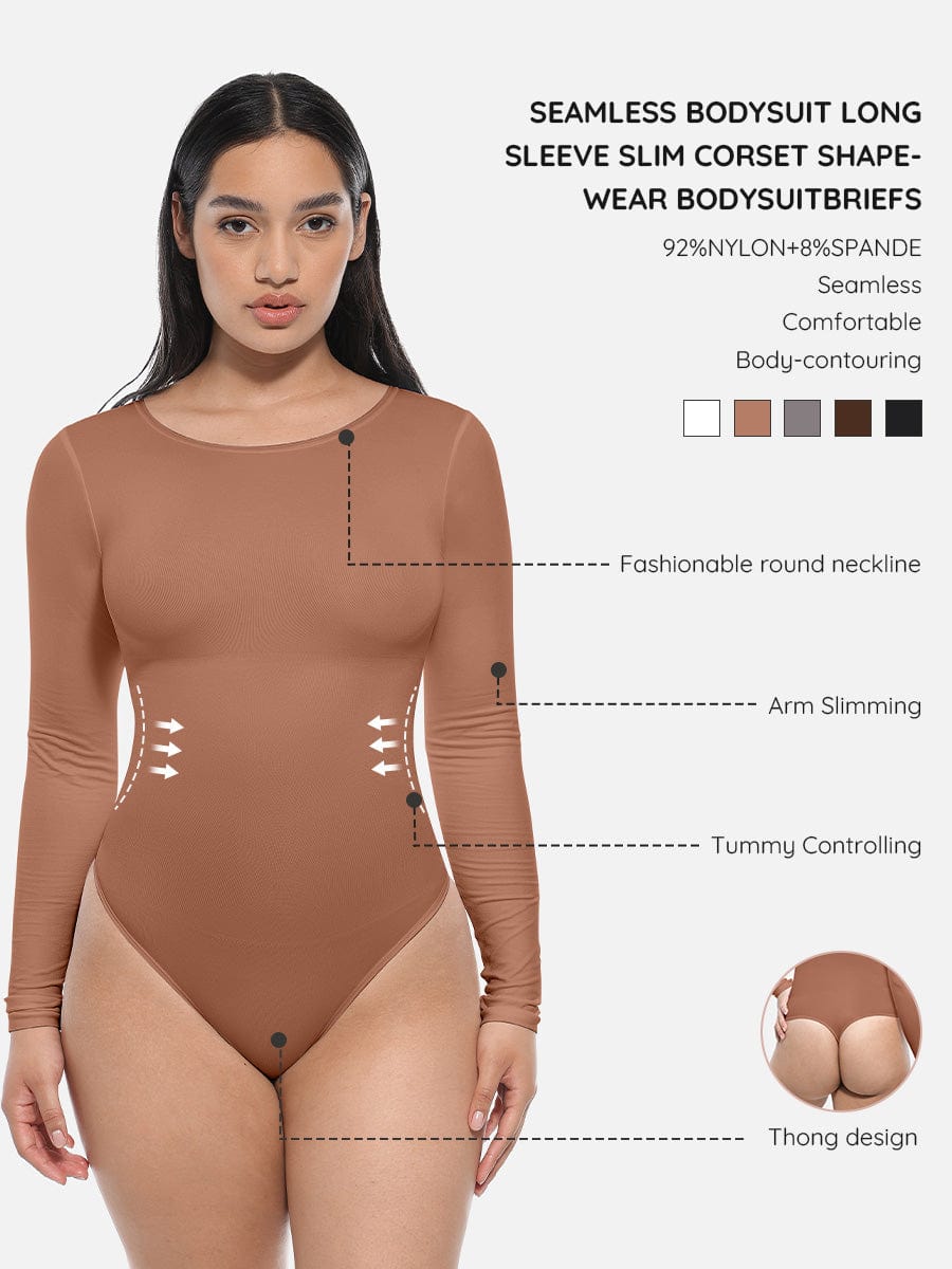 Long-Sleeve Sculpt Bodysuit