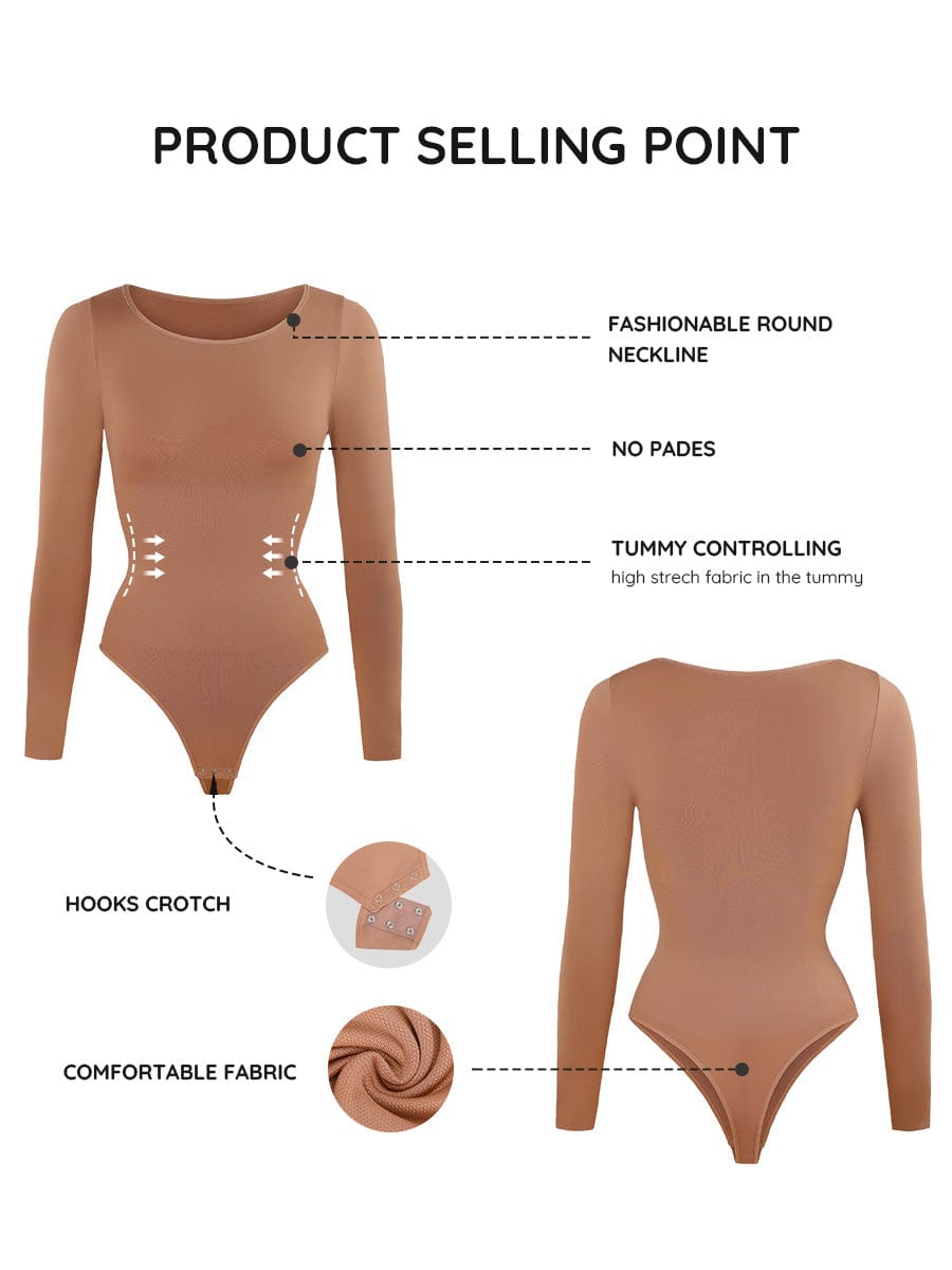 Long-Sleeve Sculpt Bodysuit
