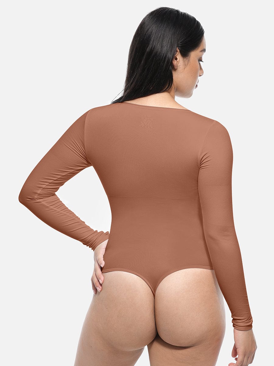 Long-Sleeve Sculpt Bodysuit