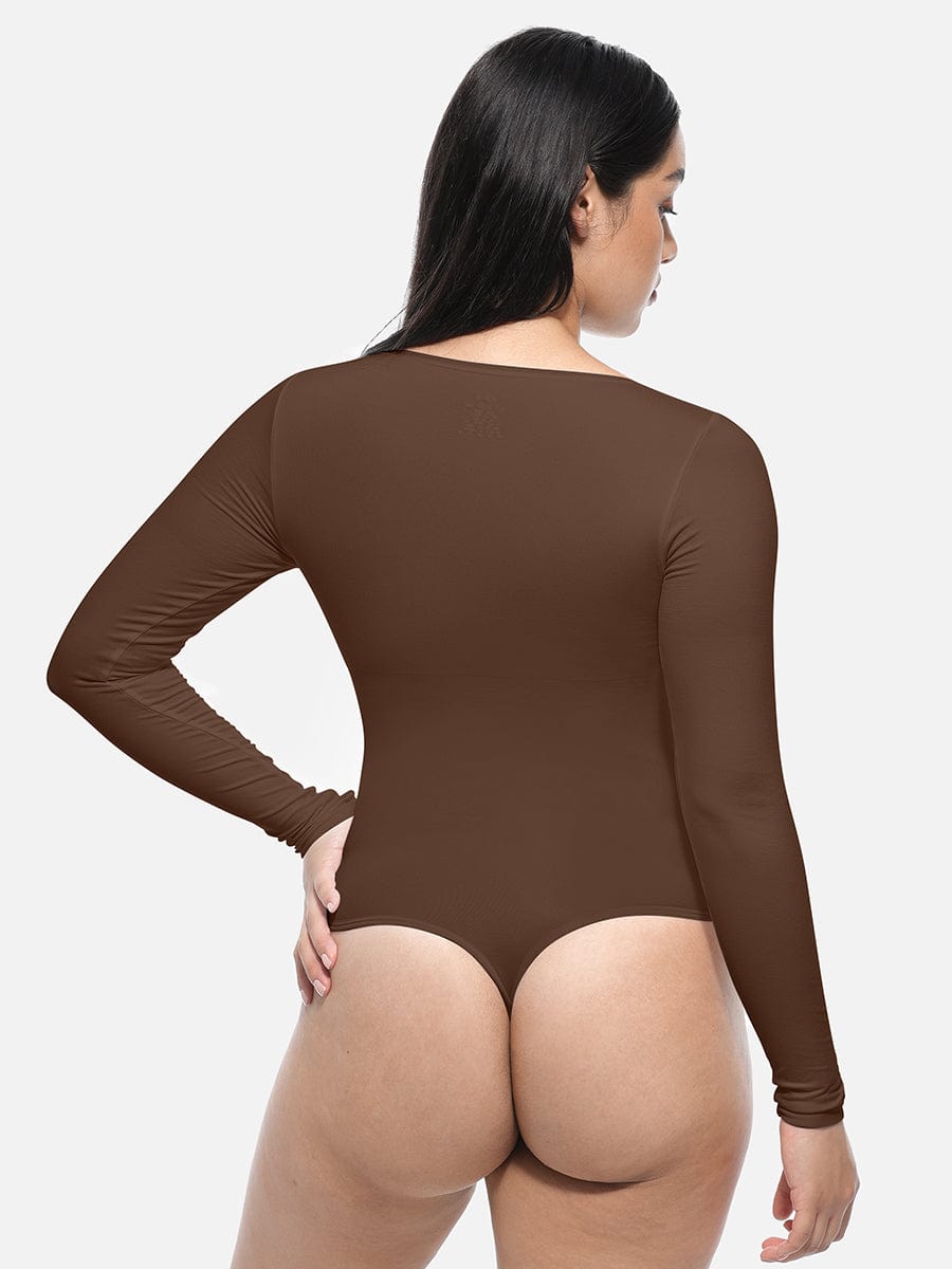 Long-Sleeve Sculpt Bodysuit