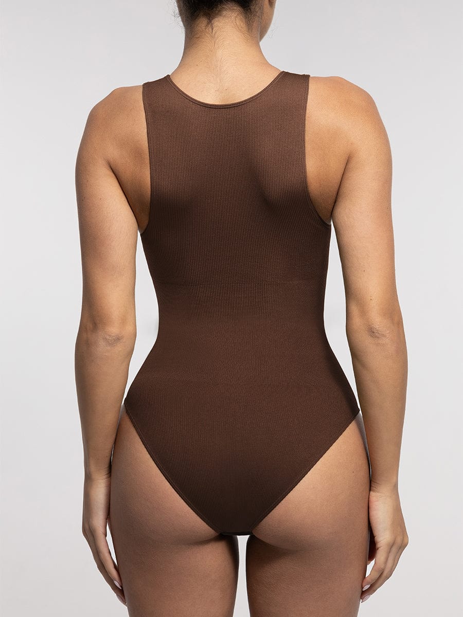 Zip-Front Sculpt Bodysuit