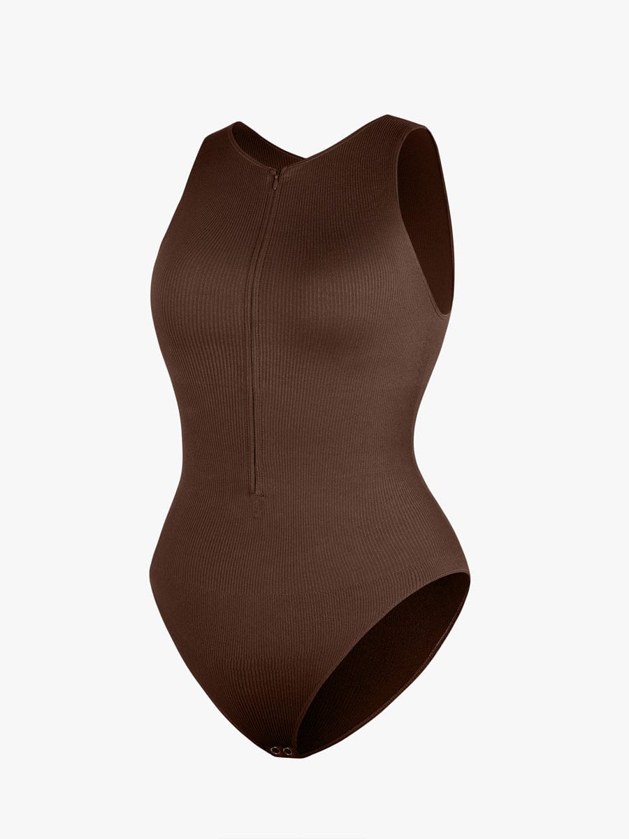 Zip-Front Sculpt Bodysuit