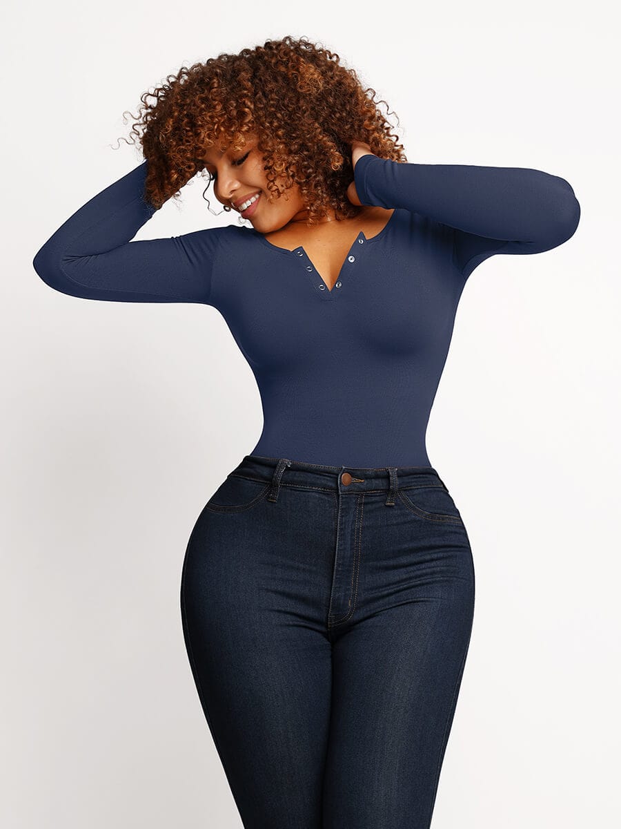 Sleeve Thong Bodysuit