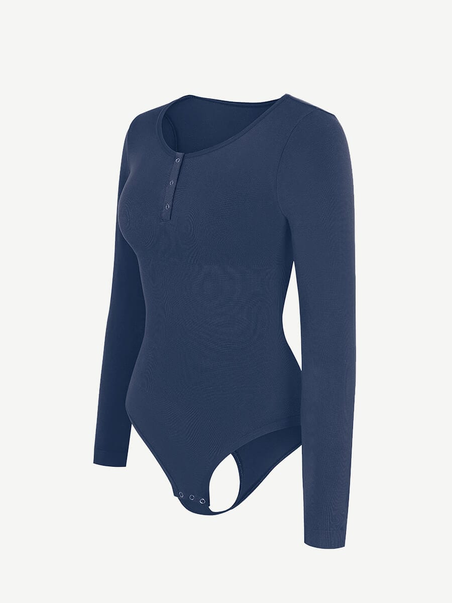 Sleeve Thong Bodysuit