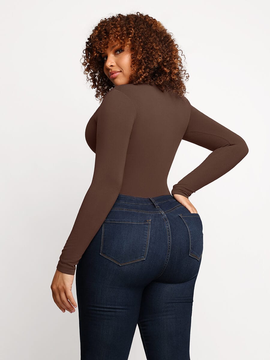 Sleeve Thong Bodysuit