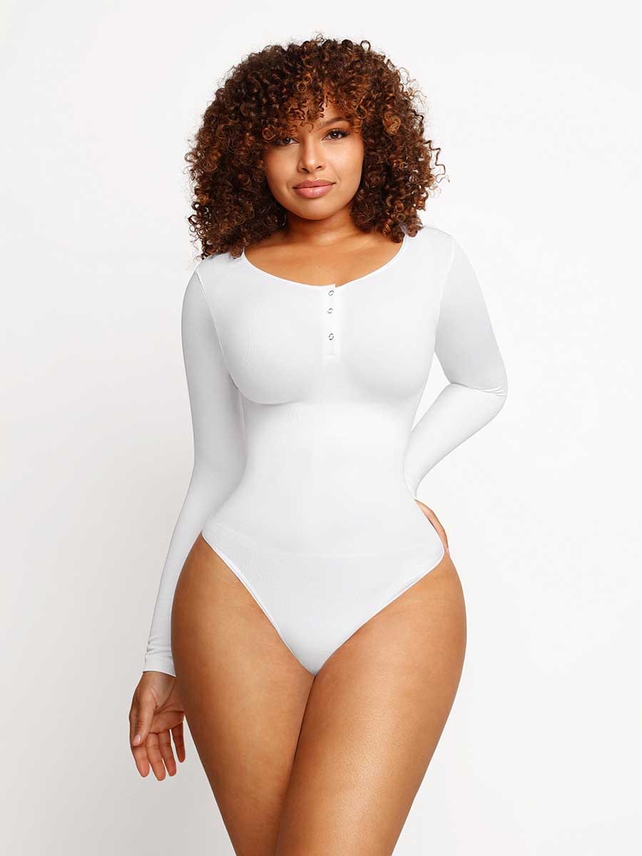 Sleeve Thong Bodysuit
