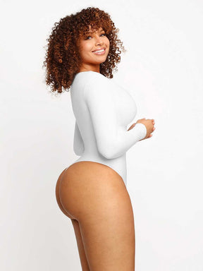 Sleeve Thong Bodysuit